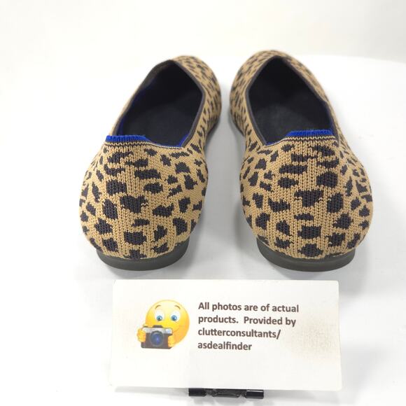 Rothys Animal Print Casual Round Toe Ballet Flat Womens Size 11 Beige - Picture 3 of 9